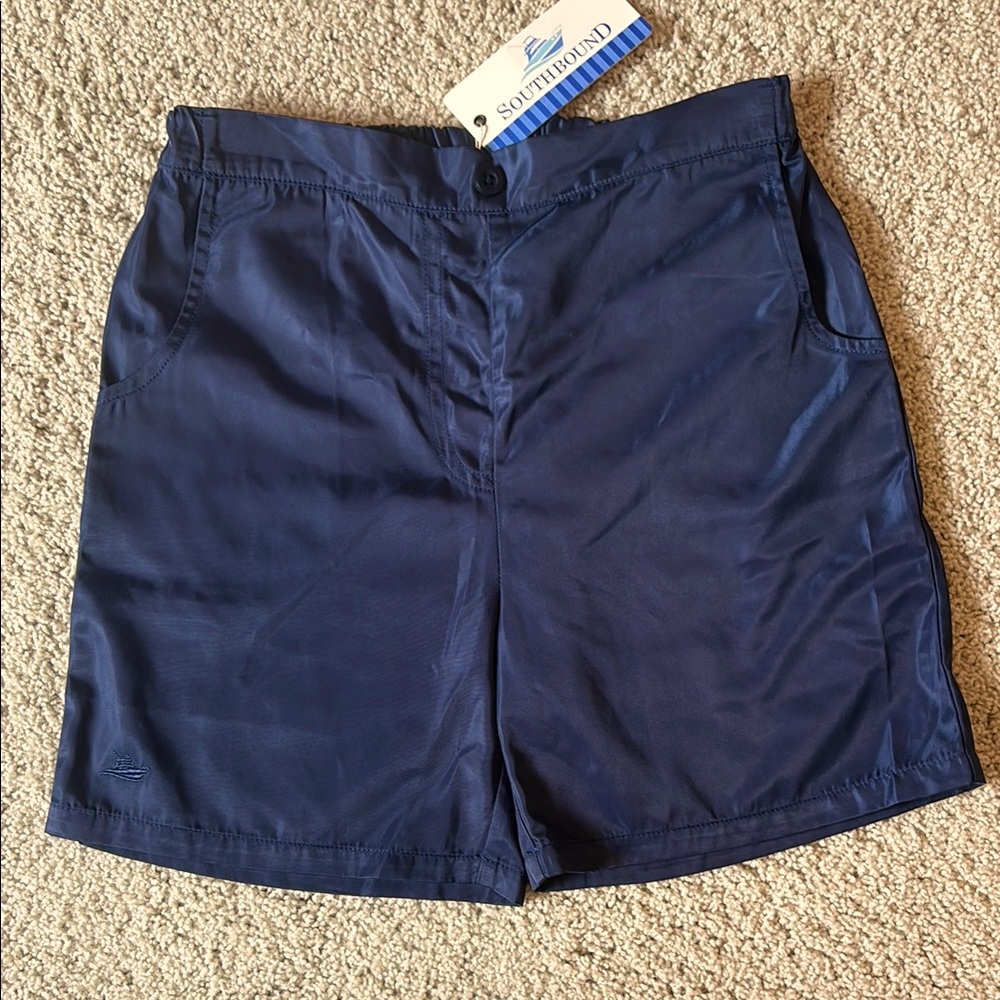 SOUTHBOUND Ewa Beach Navy Shorts- Boys Pull-On Shorts Size 10 NEVER WORN w/Tags
